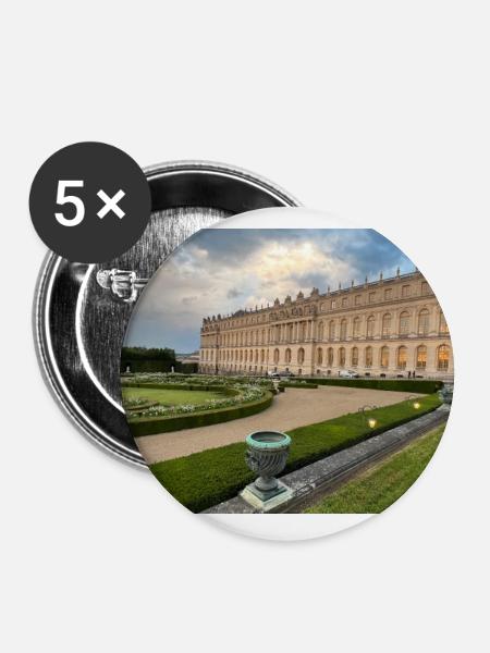 Schloss Versailles - Buttons groß 56 mm (5er Pack) - Weiß