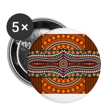 Spring in the Outback - Buttons large 2.2''/56 mm (5-pack) - white - Front