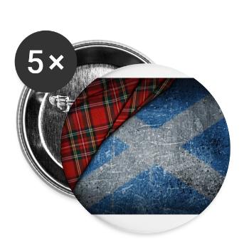 Schottland - Buttons groß 56 mm (5er Pack) - Weiß - Vorne