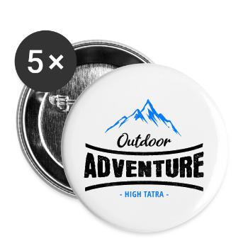 Outdoor Adventure High - Buttons groß 56 mm (5er Pack) - Weiß - Vorne