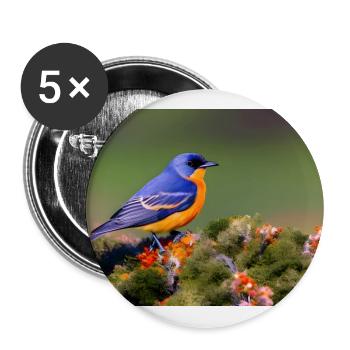 The Blue Bird is watching you - Buttons large 2.2''/56 mm (5-pack) - white - Front