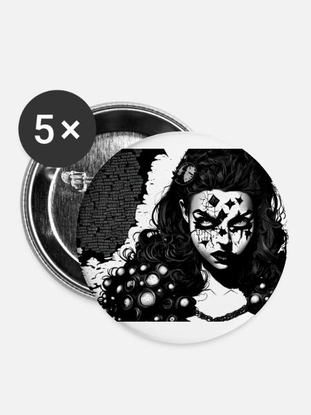 Dreifaltigkeit #7 - Buttons groß 56 mm (5er Pack) - Weiß