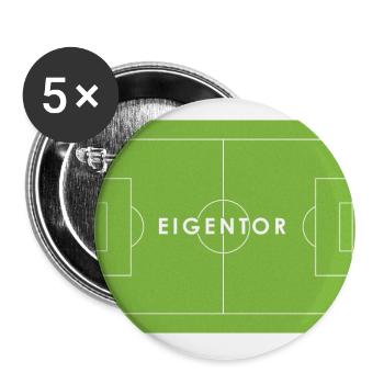 EIGENTOR Fußball Statement - Buttons groß 56 mm (5er Pack) - Weiß - Vorne