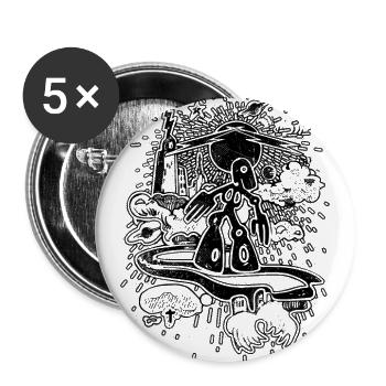 SKY SURFER - Buttons large 2.2''/56 mm (5-pack) - white - Front