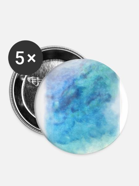 Hintergrund Wasser - Buttons groß 56 mm (5er Pack) - Weiß