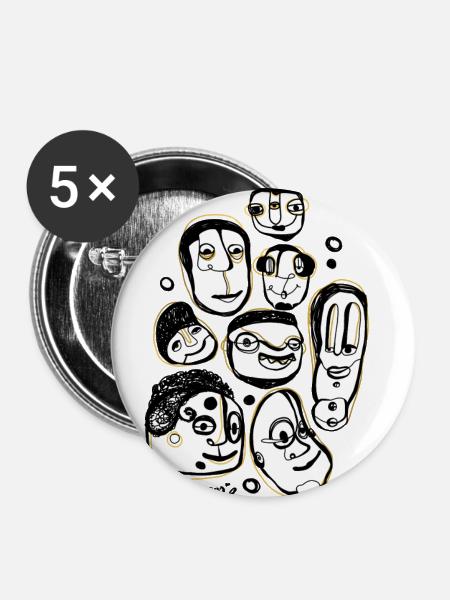 Do you like coffee?! - Buttons groß 56 mm (5er Pack) - Weiß