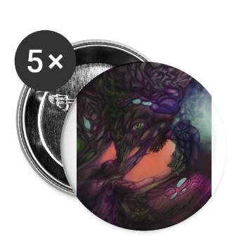 Seltsames Auge - Buttons groß 56 mm (5er Pack) - Weiß - Vorne