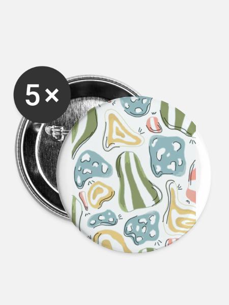 Bubbles - Buttons groß 56 mm (5er Pack) - Weiß