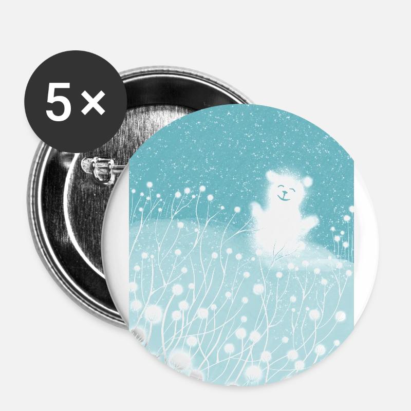 Luminalle - Buttons large 2.2''/56 mm (5-pack) - white