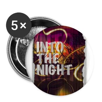 Into the night - Buttons groß 56 mm (5er Pack) - Weiß - Vorne