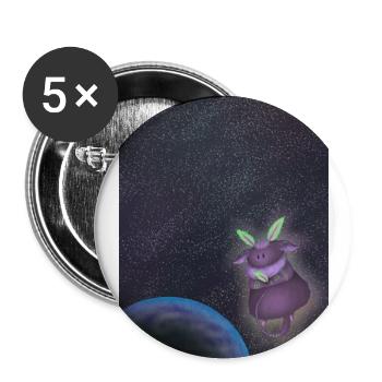 Violet - Buttons large 2.2''/56 mm (5-pack) - white - Front