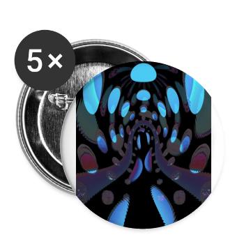 Abstract Psychedelic Art - Buttons groß 56 mm (5er Pack) - Weiß - Vorne