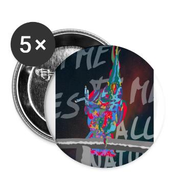 Cockatoo Parrot Art Image - Buttons large 2.2''/56 mm (5-pack) - white - Front