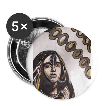 Dolmengöttin Langeneichstädt 7 - Buttons groß 56 mm (5er Pack) - Weiß - Vorne