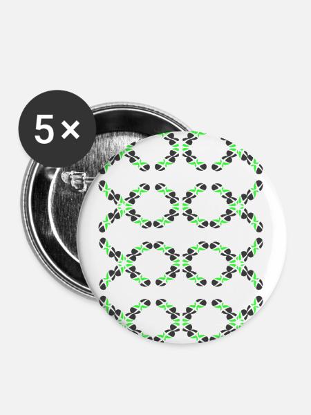 Neu - Buttons groß 56 mm (5er Pack) - Weiß