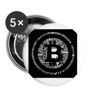 Bitcoin The Bitcoin - Buttons groß 56 mm (5er Pack) - Weiß - Vorne
