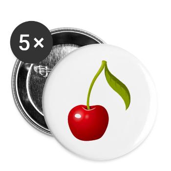 Cherry - Buttons groß 56 mm (5er Pack) - Weiß - Vorne