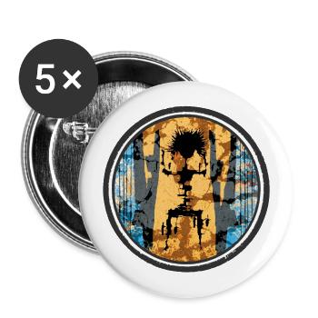 Graffiti Australien - Buttons groß 56 mm (5er Pack) - Weiß - Vorne