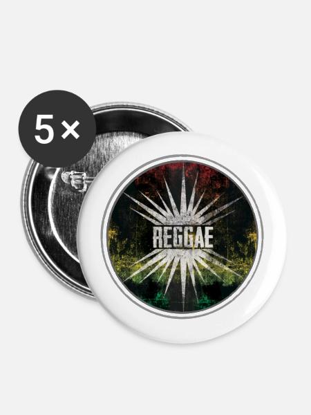 reggae - thats it - Buttons groß 56 mm (5er Pack) - Weiß