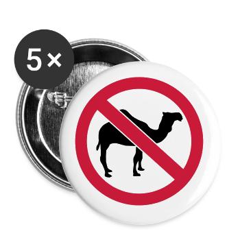 Kamel - Buttons groß 56 mm (5er Pack) - Weiß - Vorne