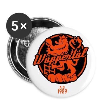 Wuppertal Wappen - Buttons groß 56 mm (5er Pack) - Weiß - Vorne