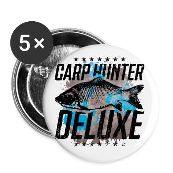 Carp Fishing Fishermen - Buttons large 2.2''/56 mm (5-pack) - white - Front