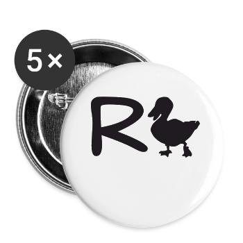 Rente. R-Ente. - Buttons groß 56 mm (5er Pack) - Weiß - Vorne