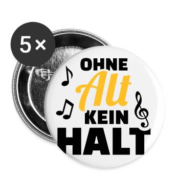 Chor - Buttons groß 56 mm (5er Pack) - Weiß - Vorne