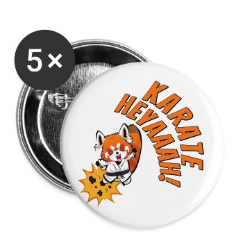 Karate. Heyaaah! - Buttons groß 56 mm (5er Pack) - Weiß - Vorne