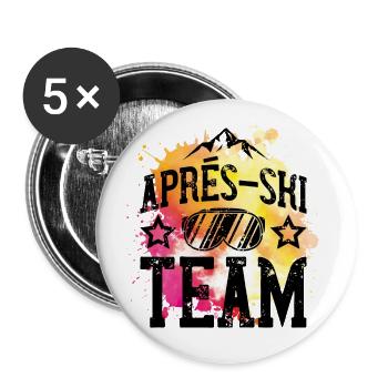 apres ski team ski goggles - Buttons large 2.2''/56 mm (5-pack) - white - Front