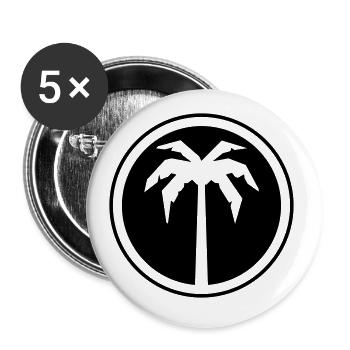 palme icon symbol - Buttons groß 56 mm (5er Pack) - Weiß - Vorne