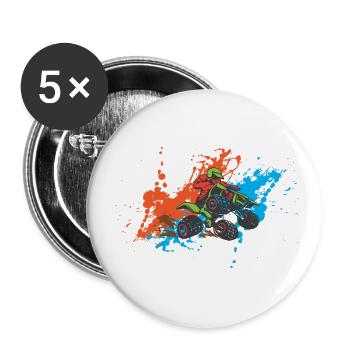 quad bike - Buttons large 2.2''/56 mm (5-pack) - white - Front