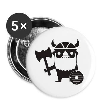 Vikings - Lot de 5 grands badges (56 mm) - blanc - Devant
