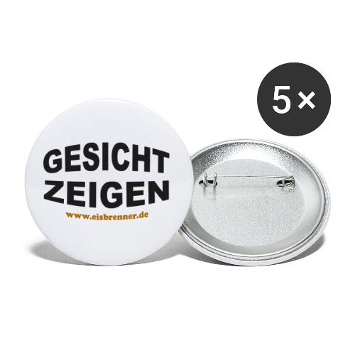 EISBRENNER - GESICHT ZEIGEN - Buttons groß 56 mm (5er Pack)