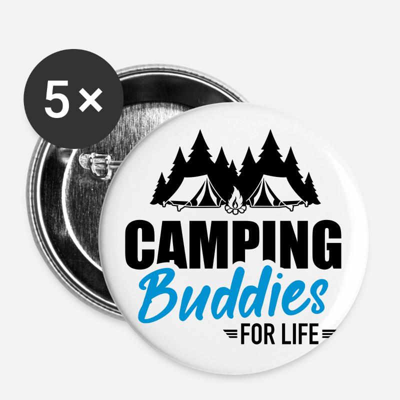 camping - Buttons large 2.2''/56 mm (5-pack) - white