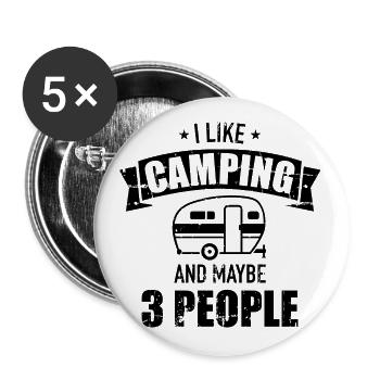 Caravanes - Lot de 5 grands badges (56 mm) - blanc - Devant