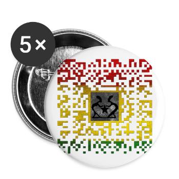 Reggae Code - Buttons large 2.2''/56 mm (5-pack) - white - Front