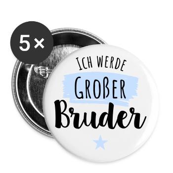 Großer Bruder 2022 / Big Brother 2022 - Buttons groß 56 mm (5er Pack) - Weiß - Vorne