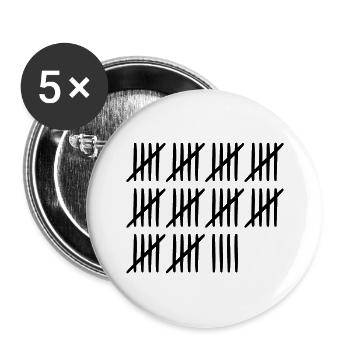 54 birthday tally sheet - 54 years old - Buttons large 2.2''/56 mm (5-pack) - white - Front