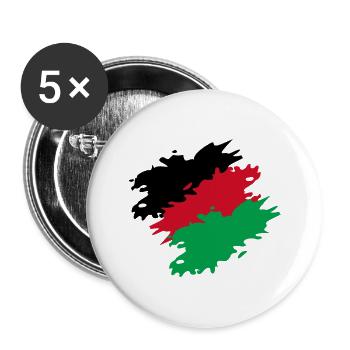 Malawi Farben Flagge Fahne Bürste - Buttons groß 56 mm (5er Pack) - Weiß - Vorne