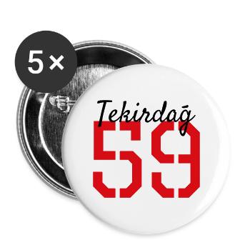 Tekirdag 59 Türkei - Buttons groß 56 mm (5er Pack) - Weiß - Vorne
