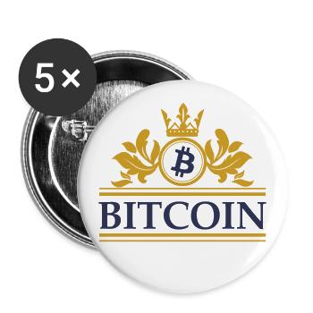 Bitcoin - Buttons groß 56 mm (5er Pack) - Weiß - Vorne