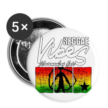 Reggae vibes int. - Buttons groß 56 mm (5er Pack) - Weiß - Vorne