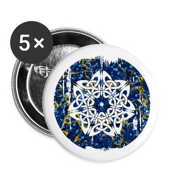 Nœud celtique 16 e 272 - Lot de 5 grands badges (56 mm) - blanc - Devant