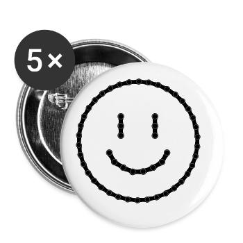 Aurait eu une chaîne de vélo 17 - Lot de 5 grands badges (56 mm) - blanc - Devant