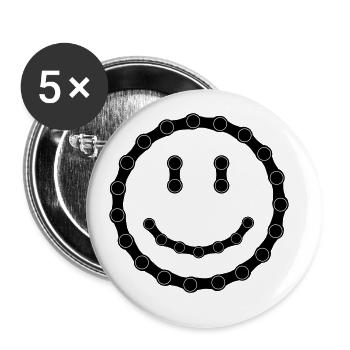 Aurait eu une chaîne de vélo 15 - Lot de 5 grands badges (56 mm) - blanc - Devant