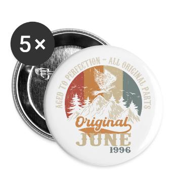 June 1996 Original - Aged To Perfection 1996 June - Buttons large 2.2''/56 mm (5-pack) - white - Front