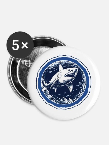 Majestätische Tiefe - Buttons groß 56 mm (5er Pack) - Weiß
