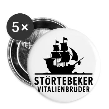 Störtebeker Störtebecker Victual Brothers Pirates - Buttons large 2.2''/56 mm (5-pack) - white - Front