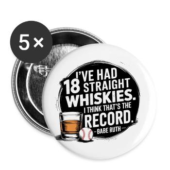 Baseball Babe Ruth Saying Sports Quote - Buttons large 2.2''/56 mm (5-pack) - white - Front